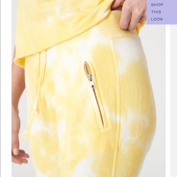 NWT Sincerely Jules for Bandier The Juniper Jogger in Vintage Yellow Tie Die - Picture 6 of 9